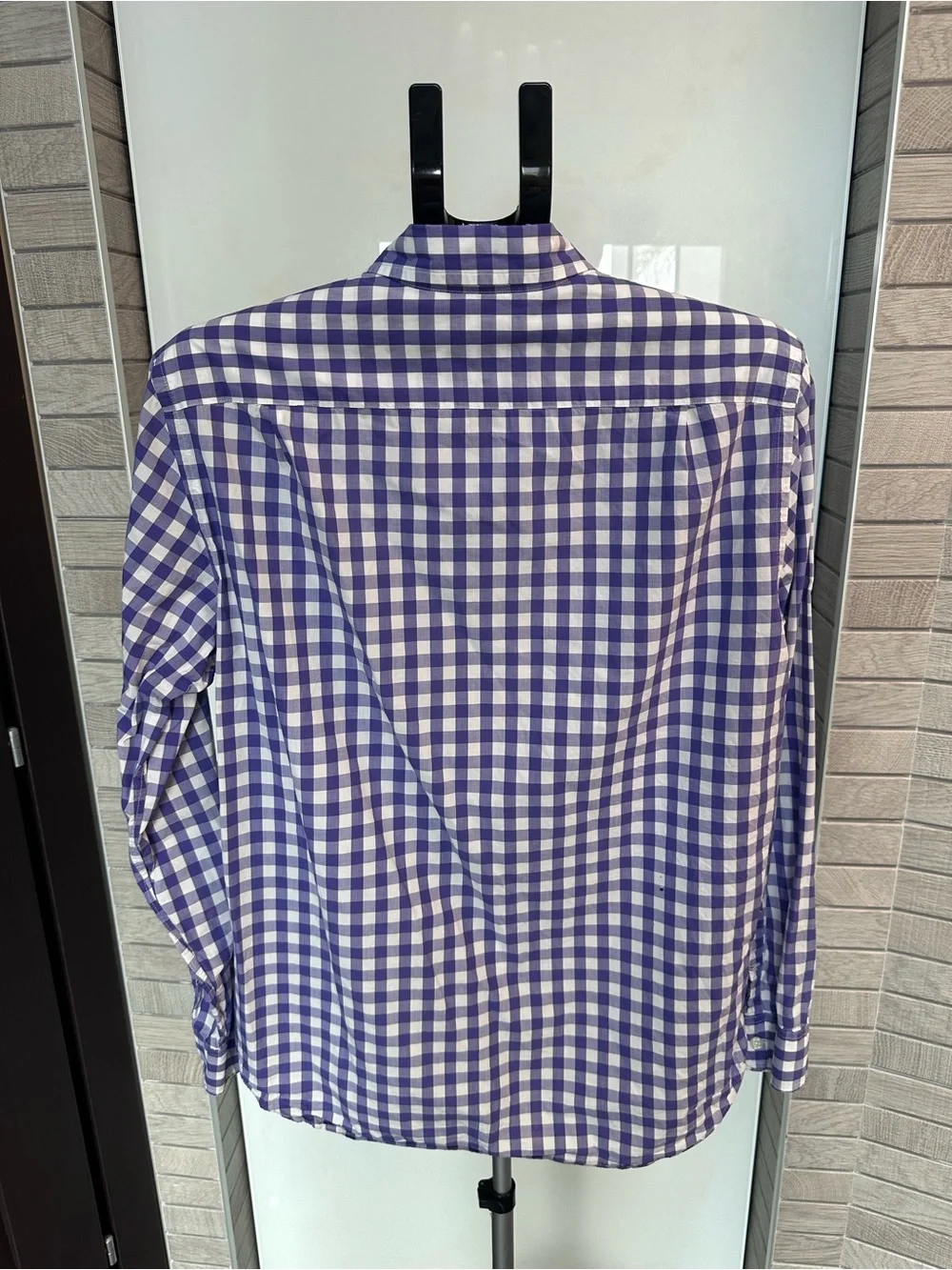 J. Crew Light Weight Purple and White Gingham Button-Down Shirt